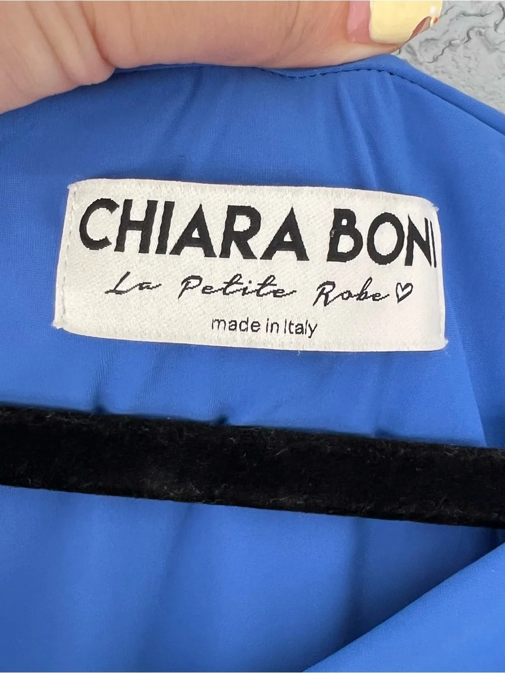 Chiara Boni Bodycon Cobalt Blue Cap Sleeve Mini Cocktail Dress Size 42 US 6